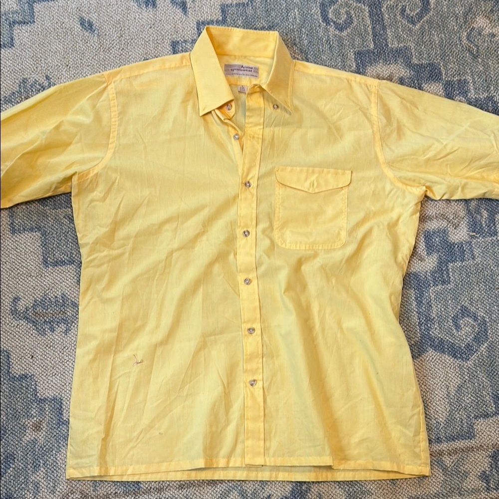 Yellow Men's Sportswear Shirt